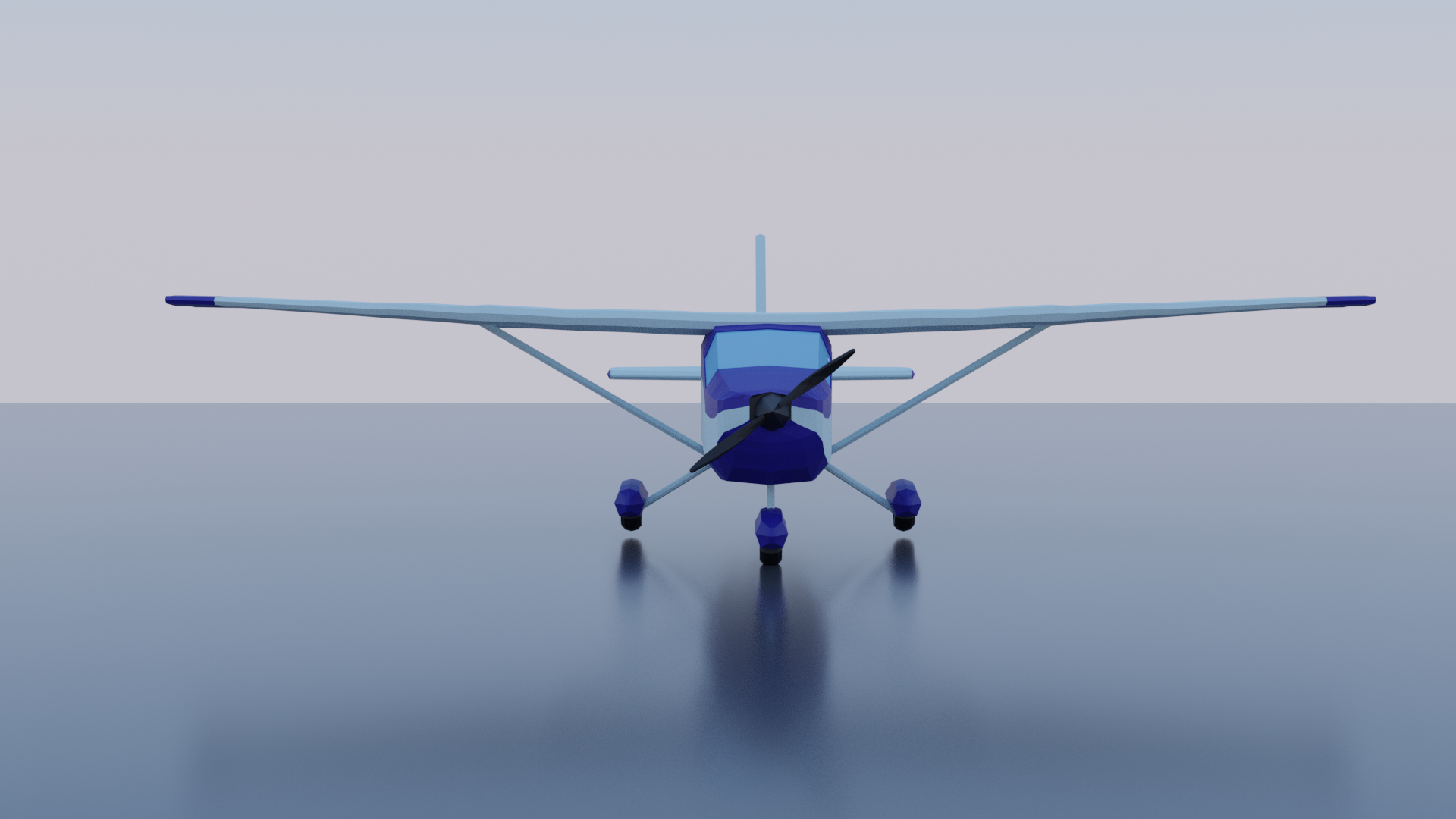 low poly cessna 172 skyhawk preview image 2